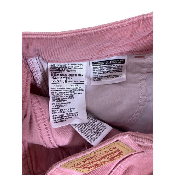 Pink Levi’s 721 High Rise Skinny Corduroy Pants Size 27 – White Tab Women’s - Picture 4 of 7